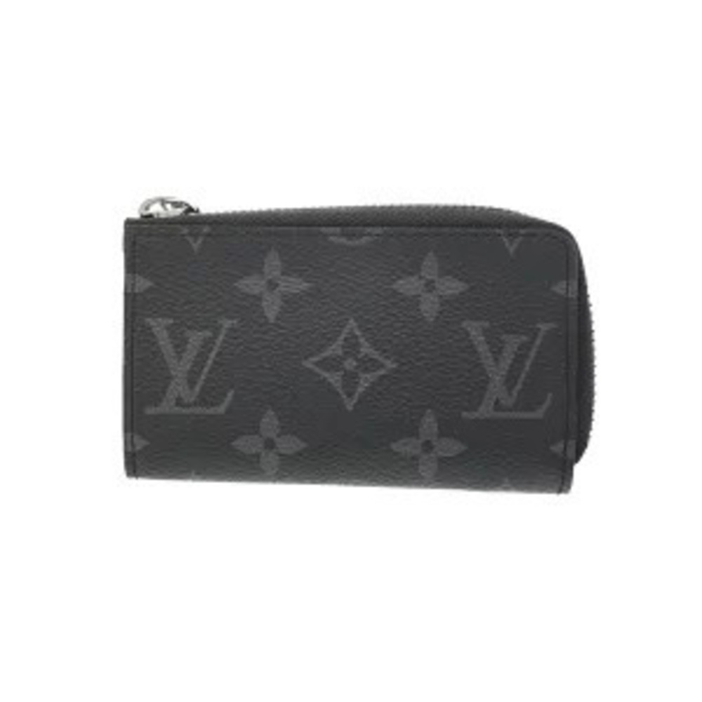 Louis Vuitton Monogram Eclipse Black Car Key Case Wallet Black Gray Coin Wallet